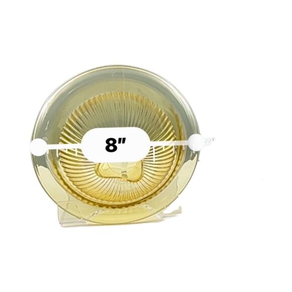 Vintage Federal Glass Ribbed Mixing Bowl with Footed Design - Picture 5 of 6